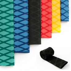 ZIO-BIZ 낚시대 손잡이고무 열수축튜브 1M / 논슬립 수축튜브 수축고무 열수축고무 낚시대그립 당구 탁구채 테니스라켓 골프채 오토바이핸들 손잡이 고무, 20파이, 블랙