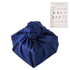 보자기제이드 설 추석 선물 포장 홑 보자기 (매듭법안내지+투명고무줄), 1장, 네이비