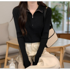 여성 집업 니트 후드 가디건 도톰한 간절기 아우터 긴팔 반집업