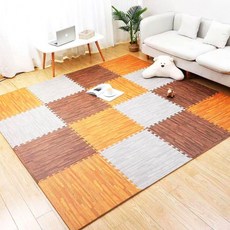 이클라스 퍼즐매트 EVA 우드 매트 층간소음방지 거실 놀이방 베란다 31cmX31cm 16장, 아이보리