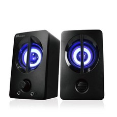 infotec二件式喇叭 SP-U03 800W音箱 2.0聲道USB多媒體喇叭 電腦喇叭, 黑色, INF-SP-U03