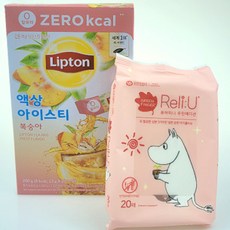 Lipton 立頓 桃子冰茶+濕紙巾, 1個