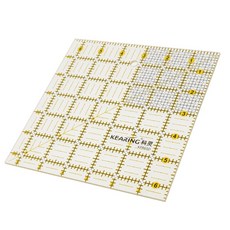정사각형 아크릴 퀼팅 템플릿 패치워크 눈금자 16.5x16.5cm, 재봉틀 부품, 1개