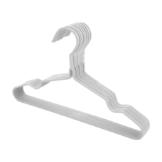 兒童衣架 加粗加厚不鏽鋼防滑衣架 超值堅固耐用寶寶曬衣架 嬰兒小衣架, 灰白, 1個