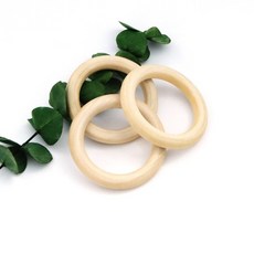 나무 원형링 베이지 7cm, 오십개입*1봉