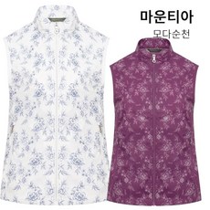 마운티아 여성 여름 일상 등산 플라워프린트 조끼 아보카베스트4 1MQVSMU504-V_SC