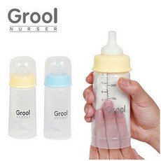 그롤 Grool BPA Free 일회용젖병 250ml 유꼭지(3~18개월), 스카이블루, 1개