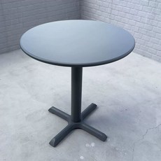 포리움 야장테이블 야외가구 야장테이블세트 야장, 1개, 진회색 단일 테이블 60cm 기둥 탄소강 원형