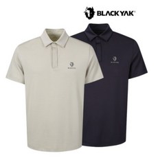 [백화점 정품] 블랙야크 BLACKYAK 남성 여름 통기성 데일리 심플 자카드 레터링 카라 반팔티 1BYKTMU009