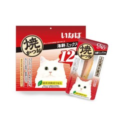 이나바 챠오 야끼가츠오 12P 고양이간식, 1개, 240g, QSC-22 해물믹스