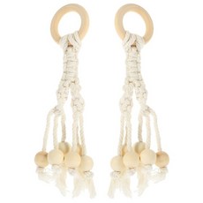 2Pcs 바나나 Macrame 옷걸이 과일 야채 밧줄 바구니 후크 홀더 나무 양파 마늘 장식 주방 스토리지 DIY, 01 other