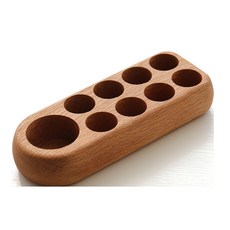 대나무 소재 다용도 벽걸이 정리함 수납함 소품 보관 박스 주방 욕실 데스크 정리용, 1개, 1000ml, 로고 없는 9칸 레드 오크