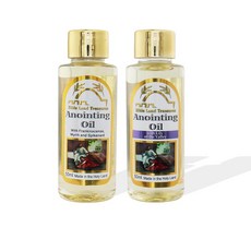 Bible Land Treasures 어노인팅 오일 세트 - 50ml 병 2개 유향 몰약 및 스파이크나드 + 은방울꽃이 함유된 성지 기도와 축복을 위한 성경 향