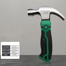 다기능 미니 해머 미끄럼 방지 충격 클로 배관공 볼 Peen 가정용 하드웨어 작업 도구, 03 Claw Hammer