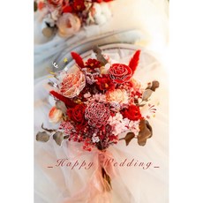 新娘捧花 求婚捧花 分束捧花 永生花捧花 告白花束 花束, 粉束捧花,小型 16-22cm