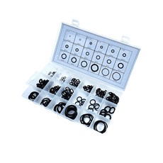 KJTM 고무 오링(검정) 18종 세트(225p) / 자동차 기계 유압 배관 파이프 정비 내구성 내마모성 내유성, 1개, 블랙