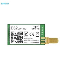 LoRa 무선 RF 모듈 간섭 방지 변속기 리시버 E32-900T30D-V8 장거리 8km 868 MHz 915MHz 30dBm, 한개옵션0