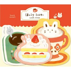 莫莫日貨 古川紙工 2022冬季限定 美濃和紙造型信封信紙組(共3款) 日本製精美信紙，傳遞溫暖心意, 1個, 03.兔子咖啡