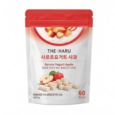 더하루 사르르요거트 사과 국산 동결건조 과일요거트칩 저칼로리 다이어트 상온 간식 요거트스낵, 4개, 16g