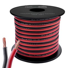 Sinus Live 16AWG 게이지 스피커 와이어 케이블 스테레오 자동차 또는 홈 시어터 레드 및 블랙 CCAM 15.2m(50피트) 328464 9089792246