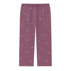 BYC 여성 40수 순면 체크 바지 파자마 9부 하의 홈웨어 1매입 3034