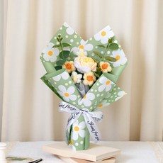 手工針織毛線花束裝飾, 羽茵青擰花束 送透明禮袋 :如圖所示