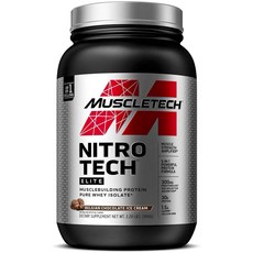 MUSCLETECH Nitro Tech Elite乳清蛋白粉 比利時巧克力冰淇淋味, 1罐, 998g