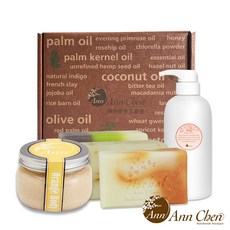 陳怡安手工皂【禮盒】花草美肌保養禮盒組(身體乳/去角質/手工皂)送禮首選, 1個, 杏桃花蜂蜜身體乳