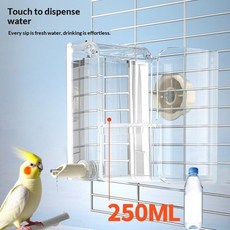 자동 새 먹이통 투명하고 튼튼한 자동 급수기 앵무새 코카티엘 러브버드 케이지 액세서리