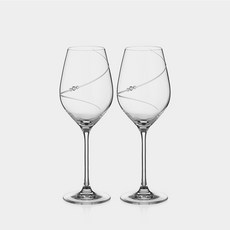 디아망떼 크리스탈 와인잔 실루엣 화이트, 360ml, 2개