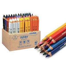 德國LYRA 三角漆皮色鉛筆(12cm)96入木盒裝，兒童安全無毒，色彩鮮豔飽和，培養正確握筆姿勢, 1個