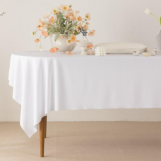 구김없는 무지테이블보 기업박람회 전시회 행사용테이블보 생활방수처리, 화이트, 대(270*155)