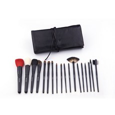 JEN’EN黑管弧形桿刷具18入組，專業級刷毛，人體工學弧形桿設計，滿足各種彩妝及繪畫需求, 1個