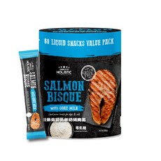 ABSOLUTE HOLISTIC 超越巔峰 犬貓純肉泥 鮭魚佐初乳羊奶 貓肉泥 狗肉泥, 15g, 60個, 鮭魚