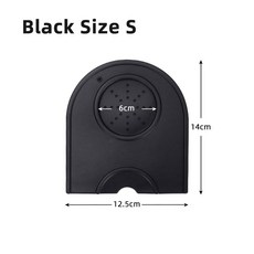 에스프레소 커피 탬퍼 매트 실리콘 탬핑 홀더 Delonghi Breville Portafilter Barista 액세서리 용 미끄럼 방지 코너 패드, Black Size S