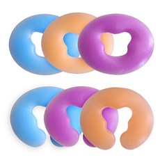 러빙랩 소프트 안면베개 마사지용 안면쿠션 얼굴받침대 엎드림 수면베개 도넛형 U자형, 살구, 1개