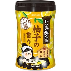 Hakugen earth 일본직배송 하쿠겐어스 입욕제 홈스파 반신욕 가성비입욕제 가벼운선물 유자향 600g 4개, 1개