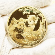 기념주화 수집용 은화 골드코인 메달 금속 인테리어장식품 컬렉션 선물용 고급 디자인, 팬더 골드 스타일 1