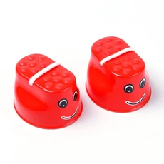 1 쌍 어른 미소 점프 스틸 장난감 유치원 감각 통합 훈련 장비 어른를위한 균형 조정 TMZ, 03 Red