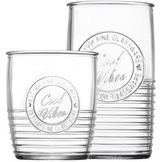 Le'raze 오리지널 메이슨 음료 잔 8개 세트 118.3-532.3ml(4-18온스) 하이볼 텀블러 잔 118.3-368.5g(4-13온스) 위스키 글라스 컵 일상 가, Le'raze 오리지널 메이슨 음료 잔 8개 세트, 1