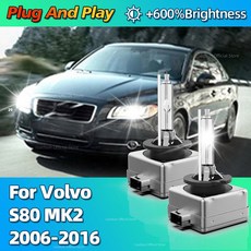 HID 전구 크세논 헤드라이트 밝은 D1S 자동차 램프 볼보 S80 MK2 2006 2007 2008 2009 2010 2011 2012 2016 12V 35W 10000, S80 MK2 2006-2016, 6000K, 1개