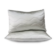 涼感舒柔枕 蠶絲纖維填充 親膚透氣, 銀色, 1件