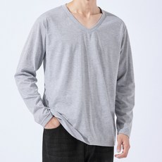 베이직 30수 브이넥 긴팔 티셔츠 (AB075)