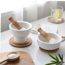 온나 도자기 이유식 미니 절구세트 절구세트 막자사발세트 미니절구 매셔 도자기절구, 대형