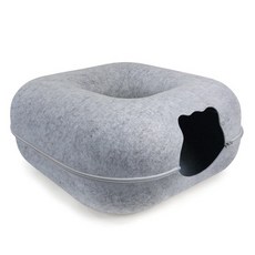고양이용 사각형 홀 펠트 터널 숨숨하우스(그레이) 고양이하우스 캣하우스 반려묘하우스, 없음, 상세설명 참조, 없음