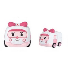 로보카 폴리 엠버 미니 봉제 인형 14.5cm 폴리 애착 인형, 1개