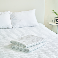 한경희생활과학 ICE 냉감패드 여름 침대 쿨매트, 라이트그레이