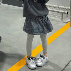 체크랩치랭스 키즈 유아 여아용 치마 레깅스 랩스커트 등원룩