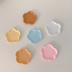 야야랜드 루루 디쉬 밥그릇, 1개, 꽃, 브라운