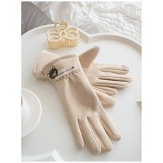 保暖手套女冬天防寒加絨戶外騎行薄款德絨可觸屏電動車新款春秋天